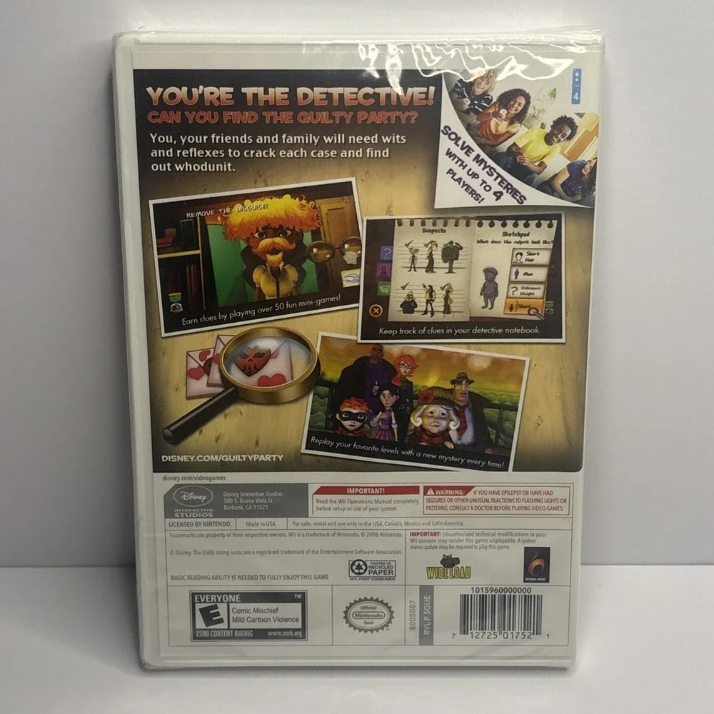 Disney Guilty Party Nintendo Wii 🔥Fast Shipping🔥Factory Sealed